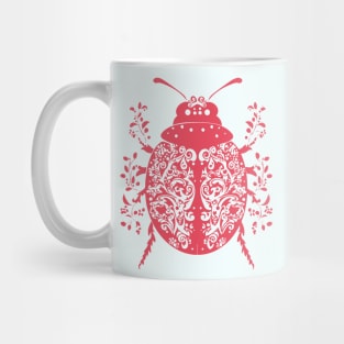 Floral Ladybug – Lucky & Beautiful Nature Art Mug